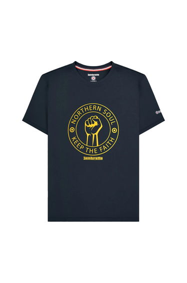 Lambretta Mens Northern Soul T-Shirt - Navy/Gold