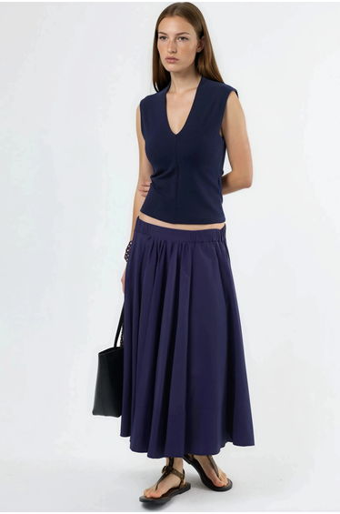 BUSEM V-neck Sleeveless Drape Blouse