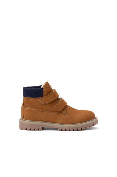 Kids Suede Ankle Boots with Touch 'n' Close Fastening