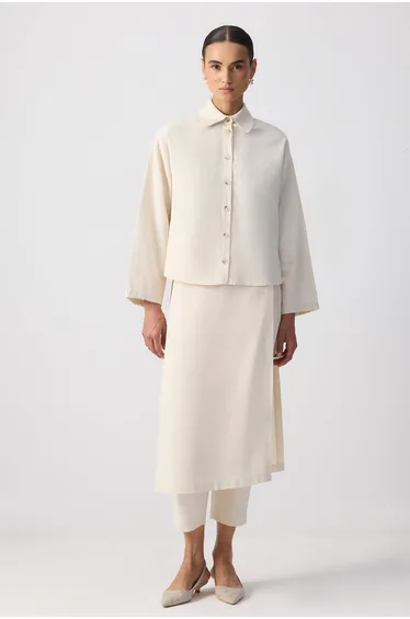 SHIRT AND PANTS SET WITH BELT DETAIL