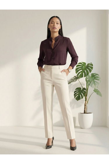 Purple Solid Regular Fit Shirt