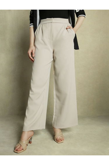 Mid Rise Straight Fit Trousers