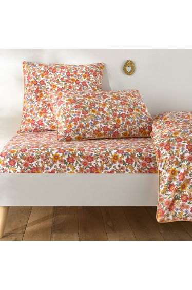 Meredith Fitted Sheet in Washed Cotton For Mattress Height 25cm