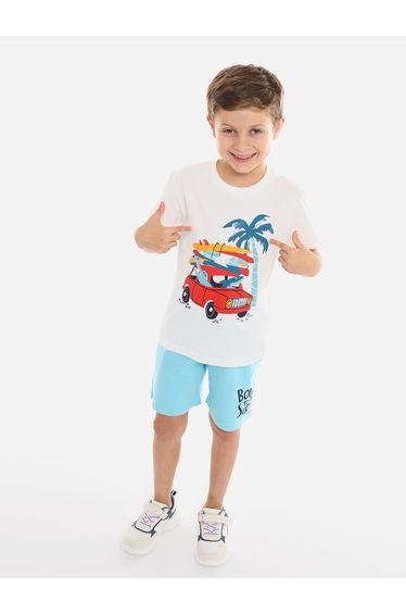 Boys Graphic T-Shirt and Shorts Set
