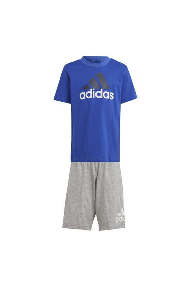 Boy's adidas Junior Essentials Logo T-Shirt & Shorts Set in Blue