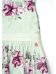 Elisa Mint Print Bow Back Dress - 6