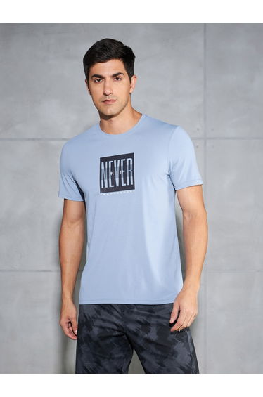 Men Printed Slim Fit Round Neck T-Shirt