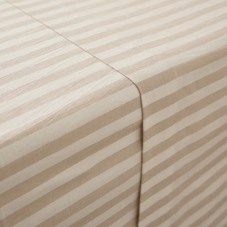 شرشف سرير قطن - بيج - 2