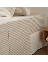 شرشف سرير قطن - بيج