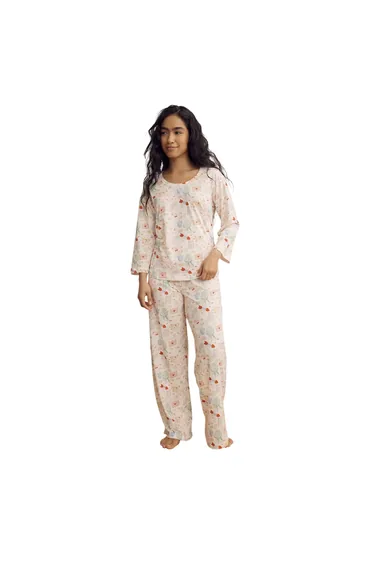 Cath Kidston Womens/Ladies Heart Cotton Jersey Valentine Pyjama Set - Cream