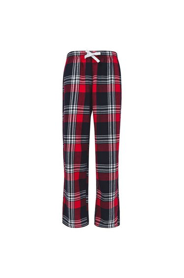 SF Minni Childrens/Kids Tartan Lounge Pants - Red/Navy Check