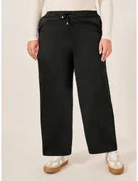 Plus Size Straight Leg Tapered Pants - 1
