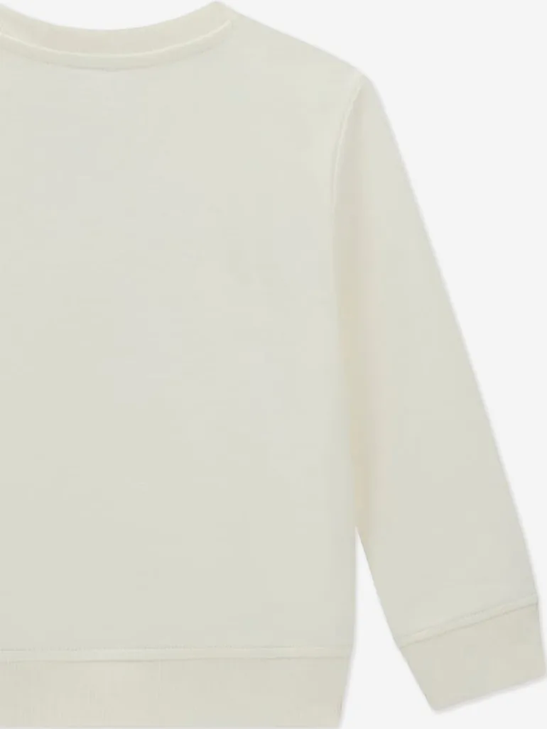 Guess Boys Bear Logo Sweatshirt in Ivory - 3