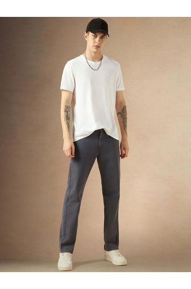 Mid Rise Straight Fit Jeans