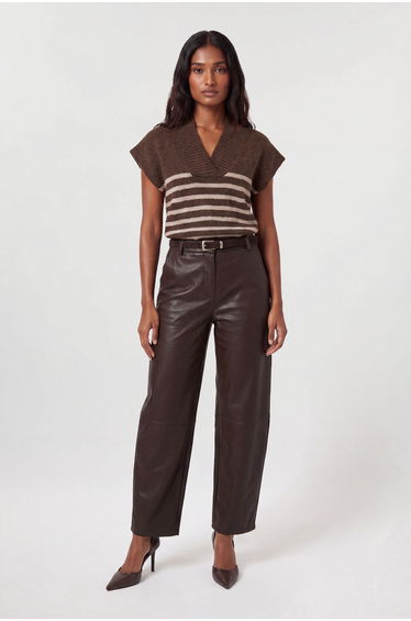 Wool Blend Cosy Knit V Neck Top