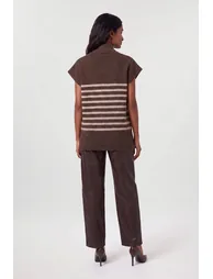 Wool Blend Cosy Knit V Neck Top - 1