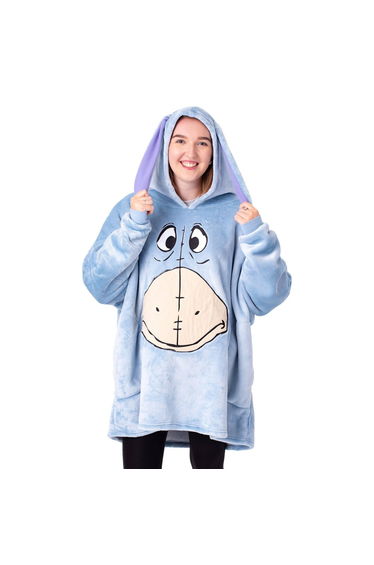 Winnie the Pooh Womens/Ladies Eeyore Blanket Hoodie - Blue