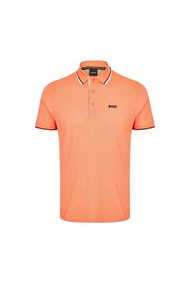 Boss Mens Paddy Short-Sleeved Polo Shirt - Red