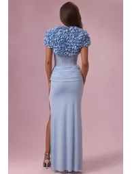 Cropped Bolero in Powder Blue - 1