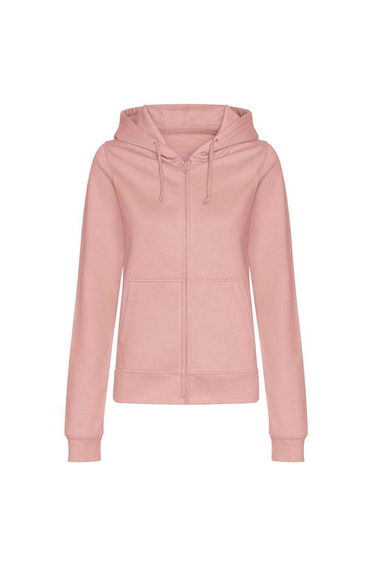 Awdis Womens/Ladies College Zoodie Hoodie - Dusty Pink