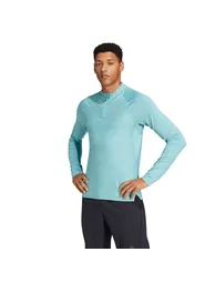 Men's adidas Gym+ 3-Stripes 1/4 Zip Training Top in Blue