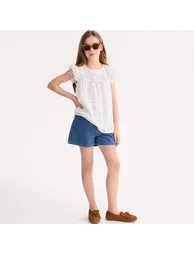 Broderie Anglaise Ruffled Blouse