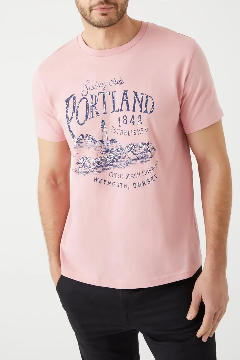 Portland Printed Tee - pink