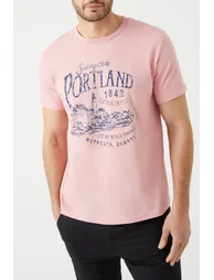 Portland Printed Tee - pink