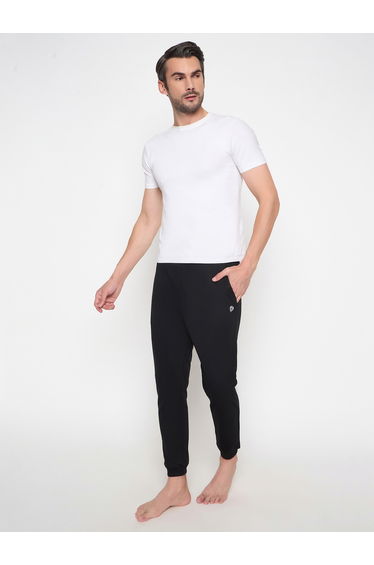 Solid Elasticated Waistband Cotton Joggers