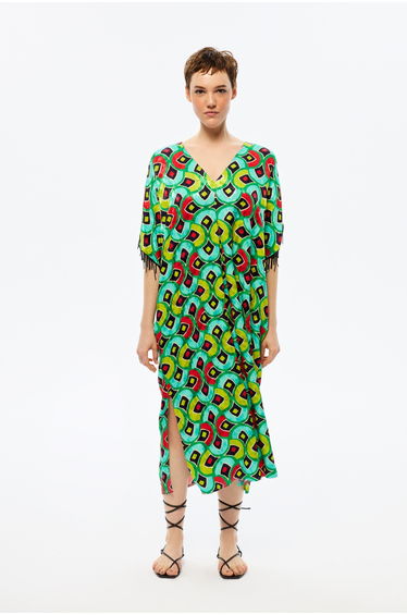 Patterned Flowy Kaftan