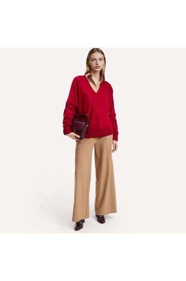 Fine Knit Pure Wool V-Neck Jumper/Sweater