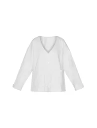 Ice Grey Premium Fleeceback Button Front Sweat Cardigan - 4