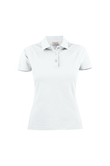 Printer Womens/Ladies Surf Light Melange Polo Shirt - White