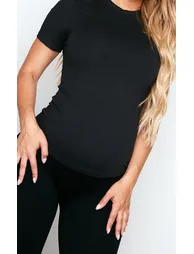 Maternity Black Soft Touch Sculpt Sculpt Short Sleeve Top - 3