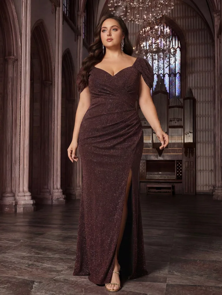 womens blue evening dresses Sweetheart Dark Navy Blue Pearl Long Wedding Guest Dress with Split