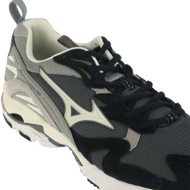 Men's Mizuno Wave Rider 10 Premium Trainers in Grey - 4