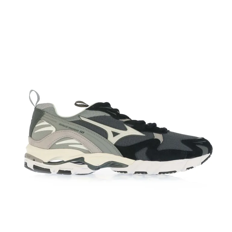 Men's Mizuno Wave Rider 10 Premium Trainers in Grey