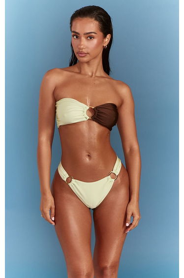 Sage Ring Detail Tanga Bikini Bottoms