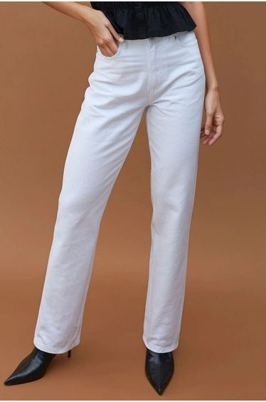 High Waist Straight Leg Jeans