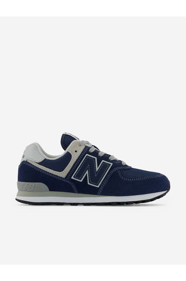 New Balance Kids 574 Lace Up Logo Trainers in Navy