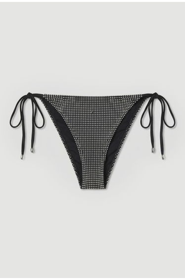 Studded Tie Up Bikini Bottoms