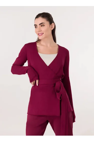 سويتر بتصميم لف - أحمر