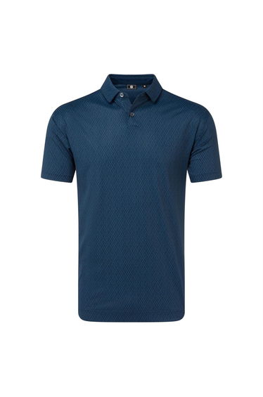 FootJoy Mens Geo Dot Print Polo Shirt - Blue