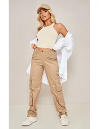 Petite Stone Low Rise V-hem Cargos