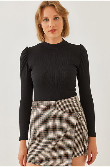 Women's Princess Sleeve Ribbed Blouse
