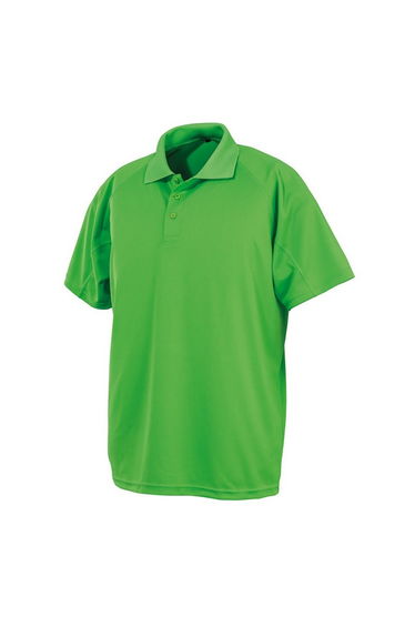 Spiro Impact Mens Performance Aircool Polo T-Shirt - Lime