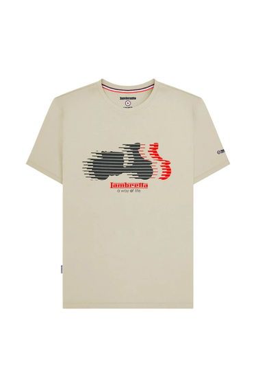 Lambretta Mens Scooter Blur T-Shirt - Tofu