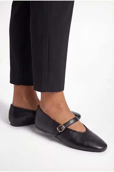 Darcy Faux Leather Mary Jane Ballet Flats