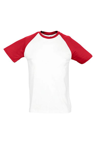 SOLS Mens Funky Contrast Short Sleeve T-Shirt - White/Red