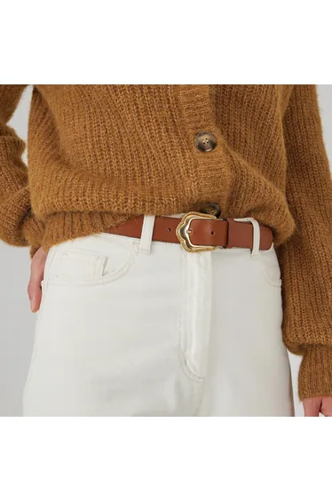La Redoute Collections Brown Leather Belt